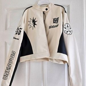 Cropped Leather Jacket